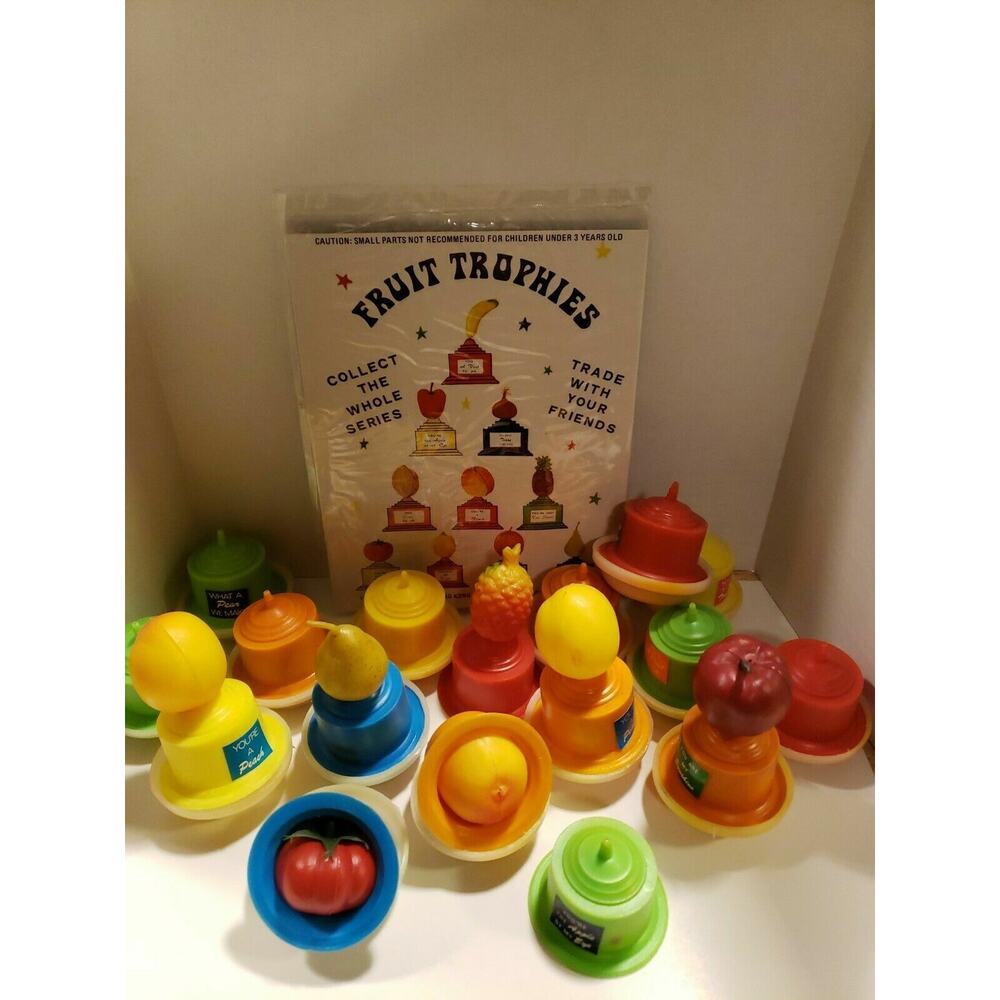 Vtg Mini Fruit Trophy Charms Gumball Vending Prize LOT 8 Random Pick SKU 23/26